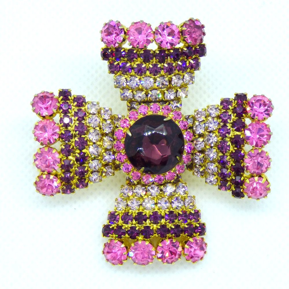 Vintage SCHIAPARELLI  Maltese Cross Brooch